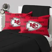 FOCO NFL Team Color Big Logo Bedding Standard 2-Pack Pillowcases