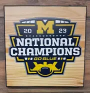 MICHIGAN FOOTBALL CHAMPIONSHIP LOGO WOOD SIGN | NO CNC | 14X14