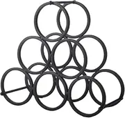 Metal Wine Rack ,Tabletop Wine Rack 6 Bottle Wine Holder for Wine Storage Wine Rack Countertop Wine Bottle Holder Small Wine Rack Wine Organizer Bar Cart Accessories (Black)