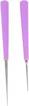 KONTONTY 2Pcs Violet Bead Hole Reamer Needle Opener Drill Puncher for Crafting Reamer Tools for Jewelry Making and DIY Projects