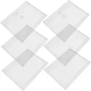 JEWEDECO 12Pcs Transparent File Storage Bags with Rope Button Design for Organizing Receipts Business Cards and Vouchers Lightweight and File Folders