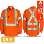 Hi Vis Patron Saint Flame Retardant Arc X-Back Closed Front Cotton Work Shirt