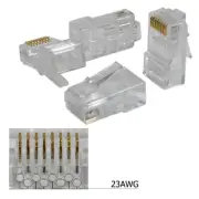 Ethernet Gold Plated Network Connector RJ45 8P8C CAT6 Modular Plug (10/pack)