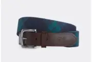 Vineyard Vines Belt Men 30 Blackwatch Plaid Belt Canvas Leather Icon Preppy Golf