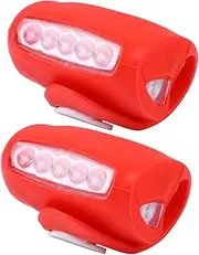 2Pcs Bike Headlight Taillight Red LED Strobe Lights for Night Cycling Easy to Install Durable for Mountain Biking and Daily Use