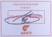 Kieren Briggs SIGNED Greater Western Sydney Giants GWS Card. AFL Football Greene