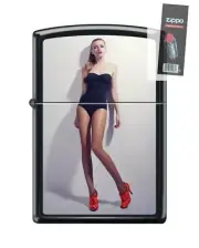 Zippo Red Shoe Girl Series IV, #6 Lighter + FLINT PACK