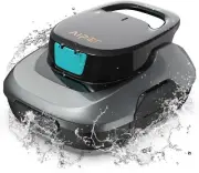 Pool Cleaner, Lasts 90 Mins Powerful Robot Pool Vacuum Cleaner, Ideal for 80㎡ Fl