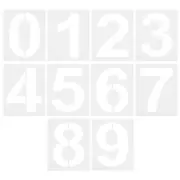 10pcs 10 Inch Letter Stencils Alphabet Number Stencil Interlocking, White
