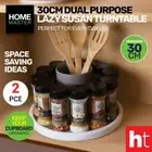 Home Master [2PCE] Lazy Susan Rotating Swivel 30cm Turn Table Space Saver