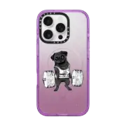 iPhone 16 Pro Impact Case MagSafe Compatible Black Pug Lift