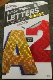 ArtSkills Jumbo Poster Letters and Numbers, A-Z and 0-9, Assorted (114 Pieces)