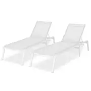 Jabari Textilene & Aluminium Outdoor Sunbed (Set of 2)