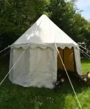 Medieval Round 3m Tent Functional waterproof tent larp reenactment camping event