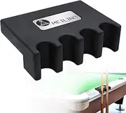 LFSEMINI Pool Cue Holder, 4-Cue Portable Pool Stick Holder for Table, Weighted & Durable Billiard Cue Holder, Mini Stick Holder for Pool Cues, Pool Cue Holder Claw(4 CUE Black)