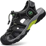 [ZHNSHM] Men's Sports Sandals Breathable Outdoor Fishing Shoes Adjustable Closed Summer Hiking Sandals