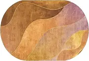 Nordic Design Bedroom Balcony Playroom Living Room Kitchen Floor Decor Large Anti-Slip Carpet, 80x200cm Oval Washable Bedside Rug Small 140x160cm(3.9ft×5.2ft/120×160cm)