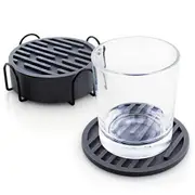 6 Pack Silicone Coasters Thickened Drink Coasters with Holder Cup Mat