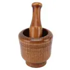 HG Garlic Grinder Bowl Jujube Wood Crushing Bowl Multipurpose Spice Mixing