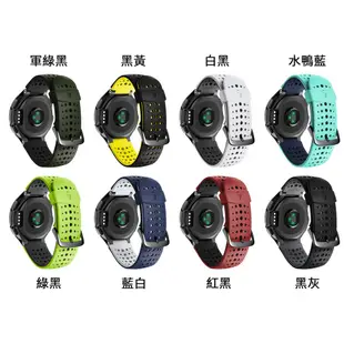 Garmin Forerunner 220 230 235 620 630 735 通用錶帶 雙色矽膠替換錶帶