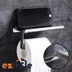 Hook Shelf Stainless Steel Towel Bathroom Wall Mounted Toilet Roll Holder Paper
