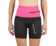 Patented Women's CORETECH® Injury Recovery and Postpartum Compression Shorts (Black with Pink Waistband)