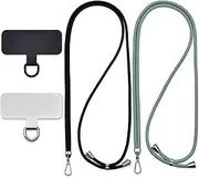Universal Mobile Lanyard for Mobile, Metal Stickers for Mobile Phones, Adjustable Cords, Straps or Straps to Free Your Hands.