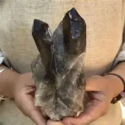 640g Natural Smoky Quartz Cluster Quartz Crystal Point Specimen Reiki Decor