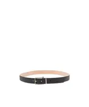 Alexander McQueen Logo Engraved Buckle Belt 100,105 Black