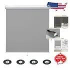 36" x 72" Cordless Blackout Roller Shades in Grey - Thermal Insulated Comfort