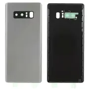 Back Battery Housing Cover with Camera Ring Lens Cover Part (without Logo) Compatible For Samsung Galaxy Note 8 N950 Silver