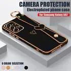 For Samsung Galaxy S23 S22 Ultra S21 A53 A52 Heart Wrist Strap Stand Case Cover