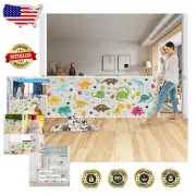 78 Inch Extra Wide Dinosaur Retractable Baby Gate - Safe for Stairs & Doorways