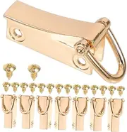 DECORNIJIA 8Pcs High Strength Metal D Rings Rotatable Swivel Clasp for Bags Pet Leashes DIY Handcraft Projects Durable Accessories for Purse and Backpack