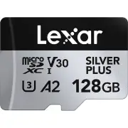 Lexar Professional 128GB Silver Plus MicroSDXC Memory Card