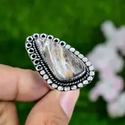 Natural Rosetta Jasper Gemstone 925 Sterling Silver Valentine Handmade Ring
