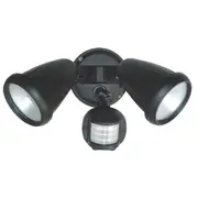 Alert II 2 Light Floodlight with Sensor in Black