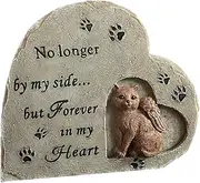 BESPORTBLE Cat Memorial Stone Ornament Pet Tribute Statue Resin Animal Statue Ornament Garden or Burial Marker