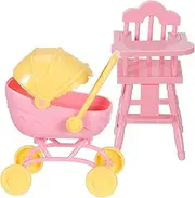 1 Set Miniature Doll Stroller for Dolls Realistic Toy Carriage for Doll Stroller Dolls Accessories