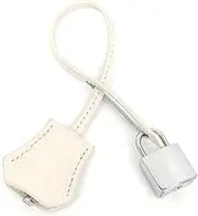 [M-ioi-M] Genuine Leather Key Clochette Bag Charm, Bell Key Holder, Purse Keychain, Handbag Accessories Replacement, w/Padlock