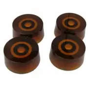 4 Amber LP Electric Guitar Speed Control Knobs Volume Tone Les Paul Metric