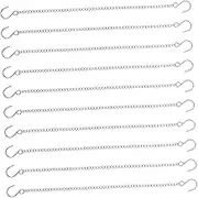 Cabilock 10Pcs Hanging Chains with Hooks Versatile Plant and Bird Feeder Hangers for Ornaments Billboards DIY Projects Sleek Modern Design