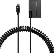 [F1TP] USB C Power Supply Adapter Dummy Battery Cioled Cable（Replace Battery） for Canon Cameras (Type C LP-E17 DR-E18 Dummy Battery)