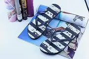 [N\C] Summer Men Flip Flops Women Slippers Striped Flat Home Hotel Candy Color Outdoor Shoes Woman Beach Shoes Non-Slip Slippers