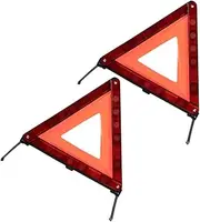 Collapsible Car Kit Pack Red Road Safety Triangle Warning Sign for Roadside Hazard No Tools Needed Design