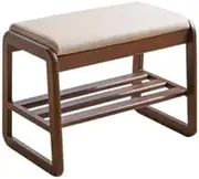 Tiers Solid Wood Shoe Bench Storage with Seat,Shoe Storage Bench with Cushion,Hallway Bench Organizer,Shoe Rack,Entrance Shoes Changing Stool for Entryway,50/80/100CM