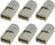 VGOL 6PCS G9 Lamp Holders Keyless Ceramic Halogen Socket with Back Cover for G9 Light Bulb Ceramic Lamp Bases Connector Socket Light Fitting Parts