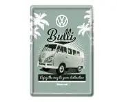 Nostalgic Art Metal/Paper Mailing Postcard Volkswagen Bulli w/Envelope 10x14cm