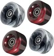 4Pcs Skate Wheels Replacement for Roller Skates PU Wheels with Bearings for Skating Fashionable Design for Adults