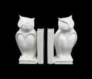 9942527-ds Porcelain Book Support Design Owl Wagner & Apel 11x7x18cm